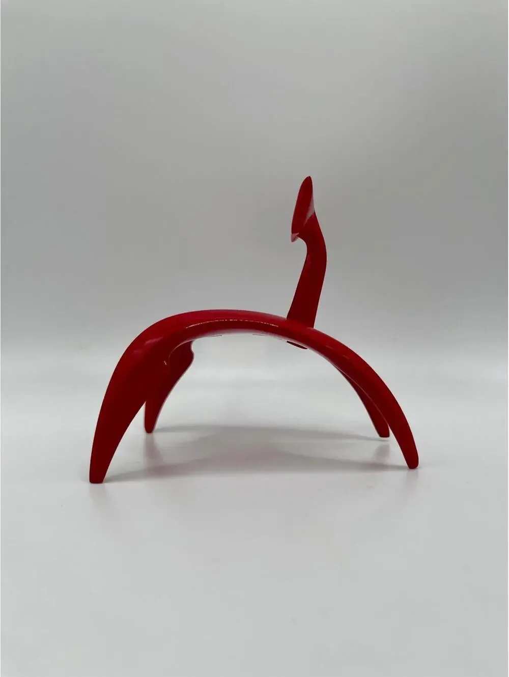 1:12 Scale Racing Red Chair, Take a Seat by Raine, Miniature Red MCM Doll Chair